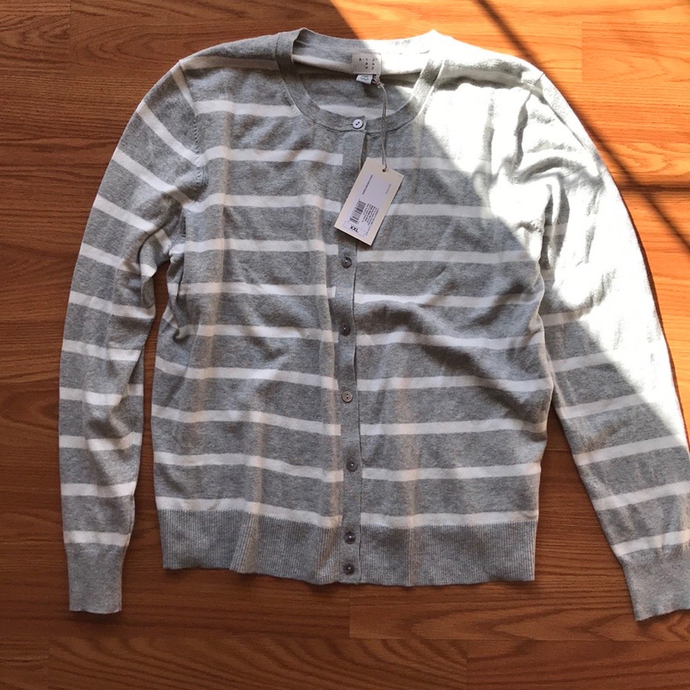 Grey and Cream Sweater